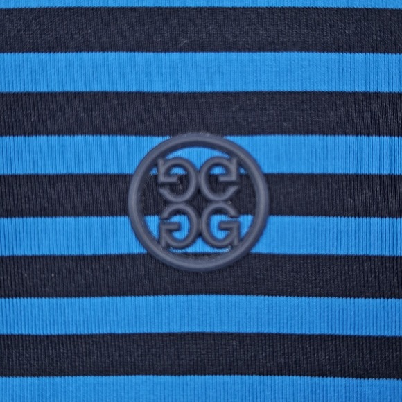 G/FORE Womens Golf Dress Blue Navy Striped Short Sleeve Polo Performance Small s - Picture 3 of 8